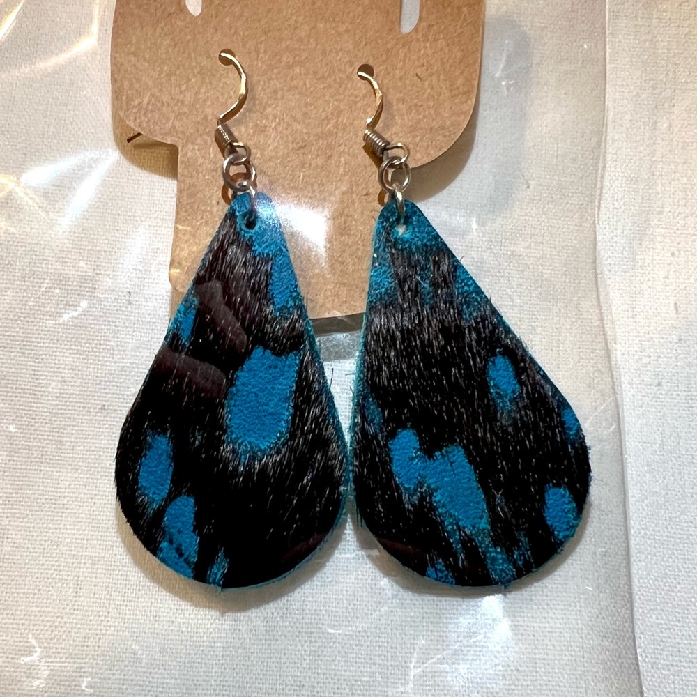 Hand made 100% leather earrings